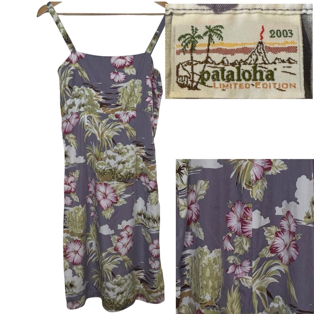 Pataloha Limited Edition 2003 Tropical Floral Hawaiian Dress Patagonia Size 8